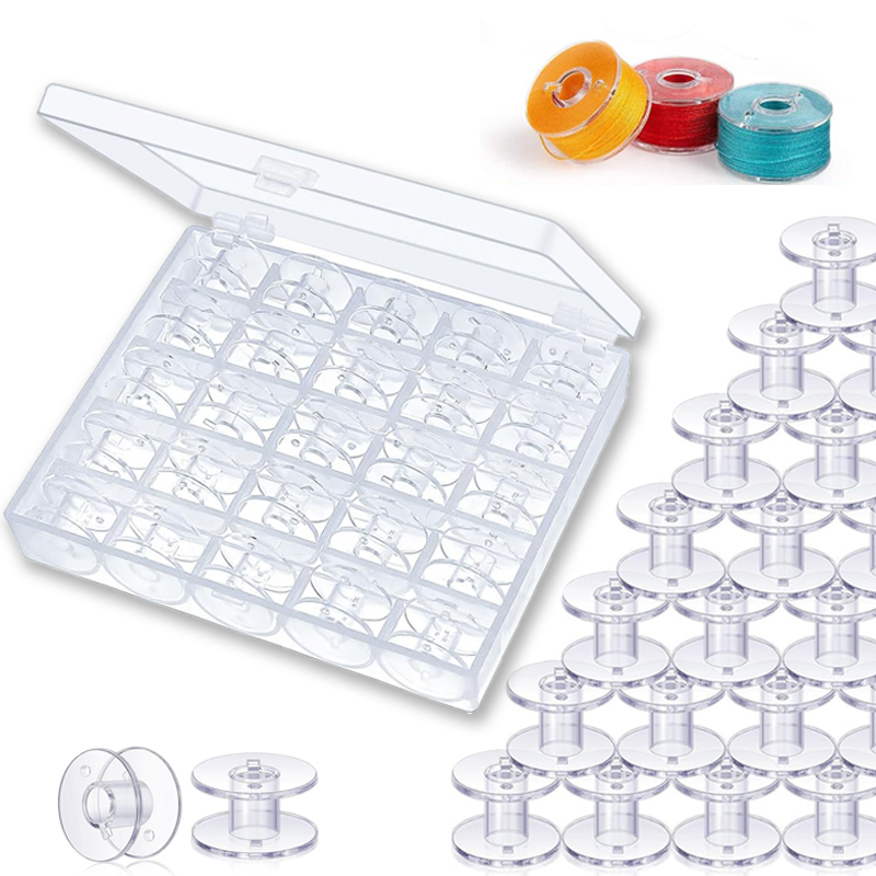 Bobbin Organizer Box - 25 قطعة ماكينة خياطة منزلية مجموعة