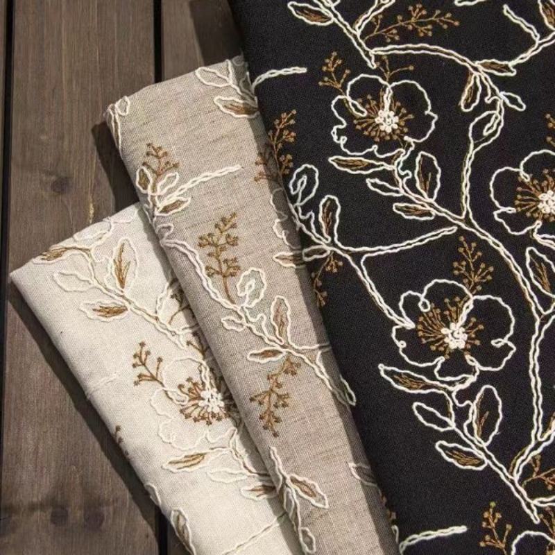Sewing Fabric - قماش دانتيل مطرز من التول، نسيج