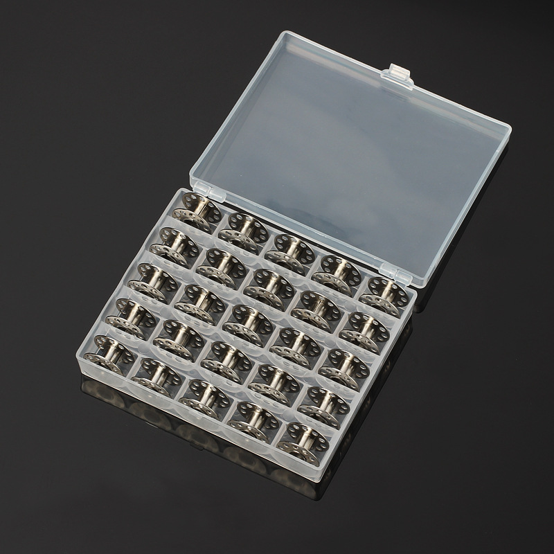Bobbin Organizer Box - 25 قطعة/المجموعة بكرات فارغة ماكينة خياطة