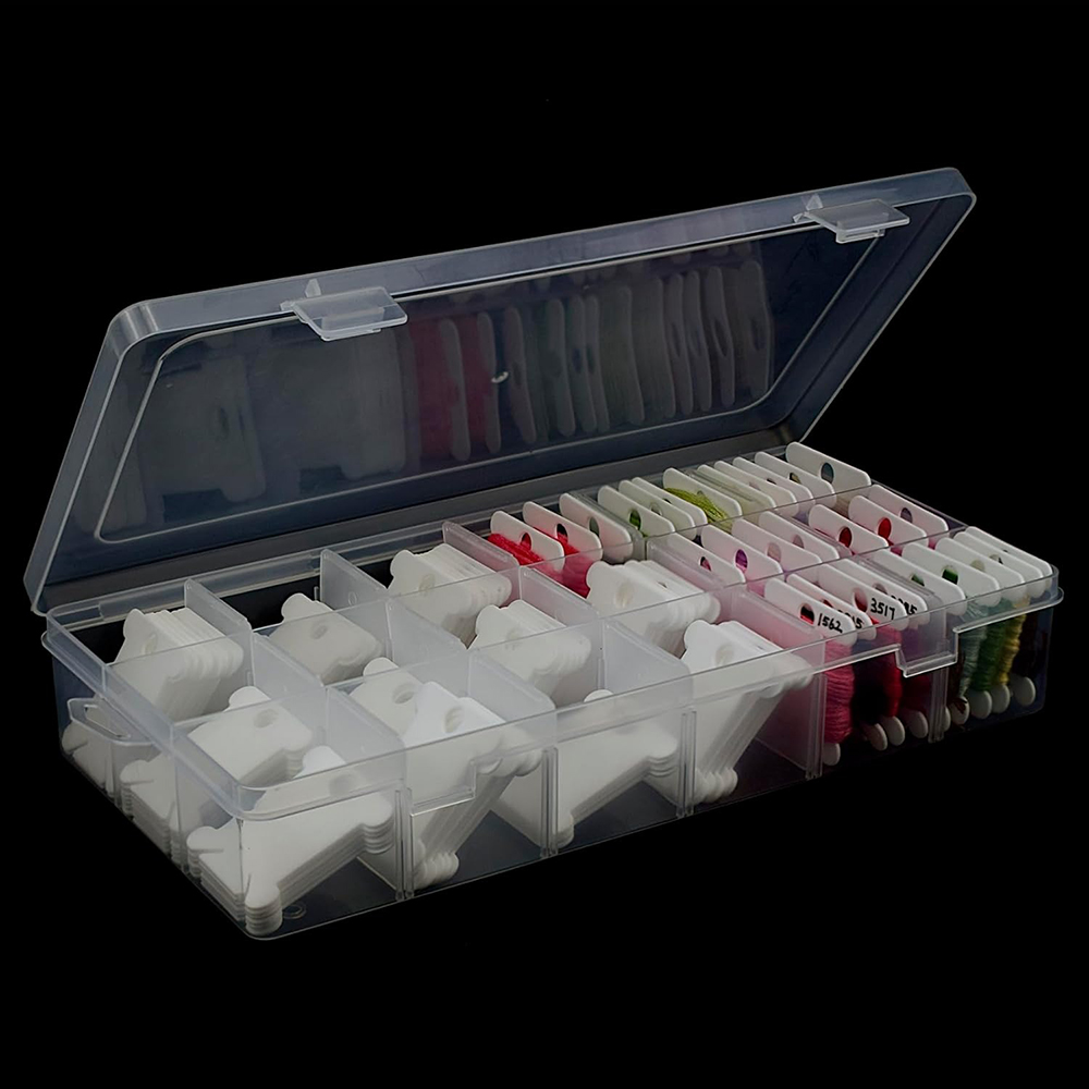 منظم خيوط التطريز بـ 18 حجرة،  - مراجعة Bobbin Organizer Box وسعره