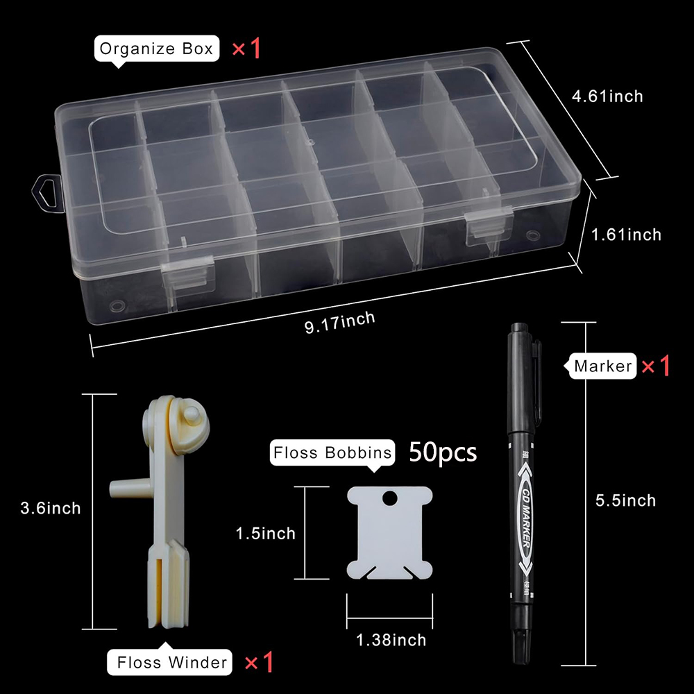 منظم خيوط التطريز بـ 18 حجرة،  - مراجعة Bobbin Organizer Box وسعره