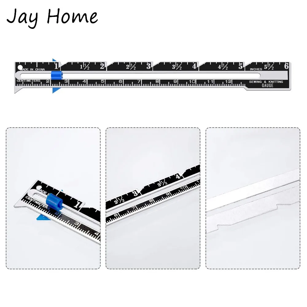 2/4 قطعة انزلاق مقياس الخياطة  - مراجعة Sewing Gauge Ruler وسعره