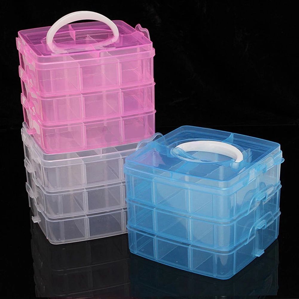 3 طبقات 18 مقصورات البلاستيك ا - مراجعة Bobbin Organizer Box وسعره