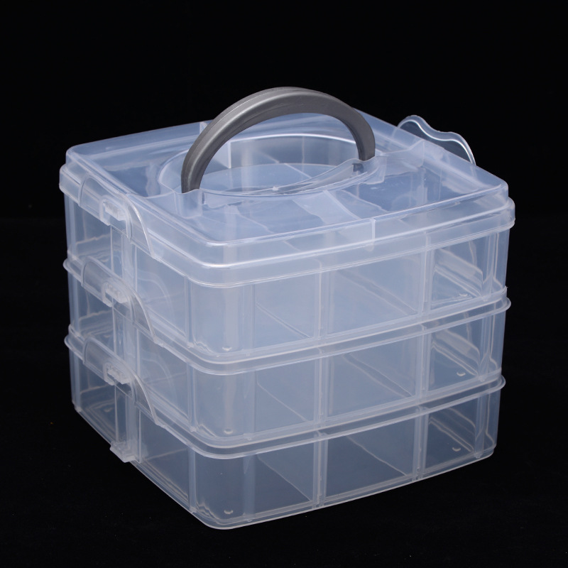 3 طبقات 18 مقصورات البلاستيك ا - مراجعة Bobbin Organizer Box وسعره