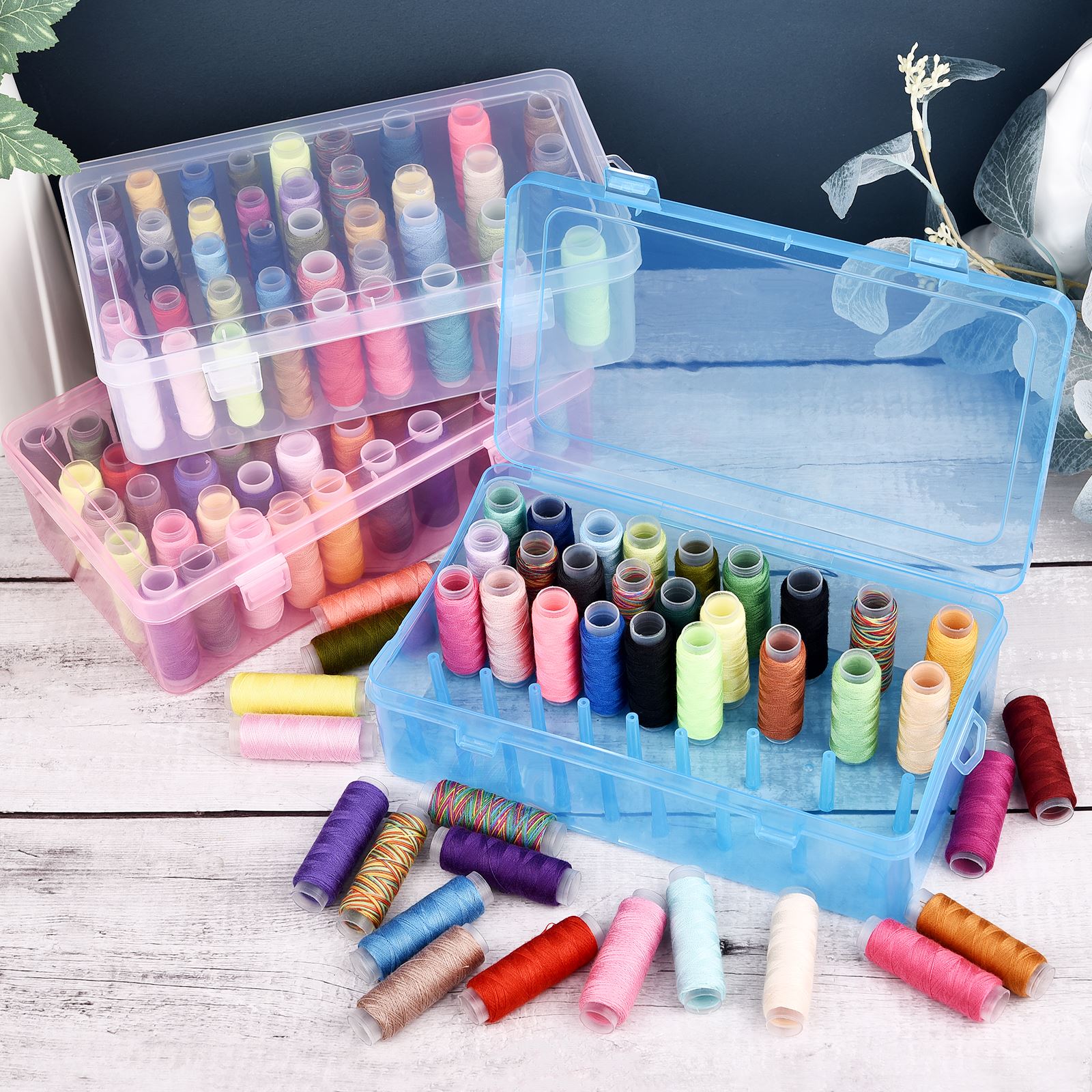 42 محور خيوط الخياطة صندوق بكر - مراجعة Bobbin Organizer Box وسعره