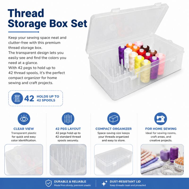 صندوق تخزين خيوط الخياطة، حافظ - مراجعة Bobbin Organizer Box وسعره